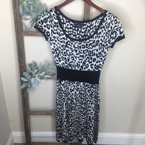 NWOT Just...Taylor Leopard Print Sweater Dress
